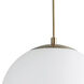 Luna LED 12 inch Aged Brass Pendant Ceiling Light in 3000K