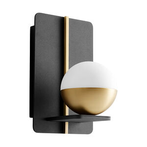 Iota 1 Light 5 inch Black/Aged Brass Sconce Wall Light