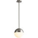 Mondo 1 Light 10 inch Satin Nickel Pendant Ceiling Light
