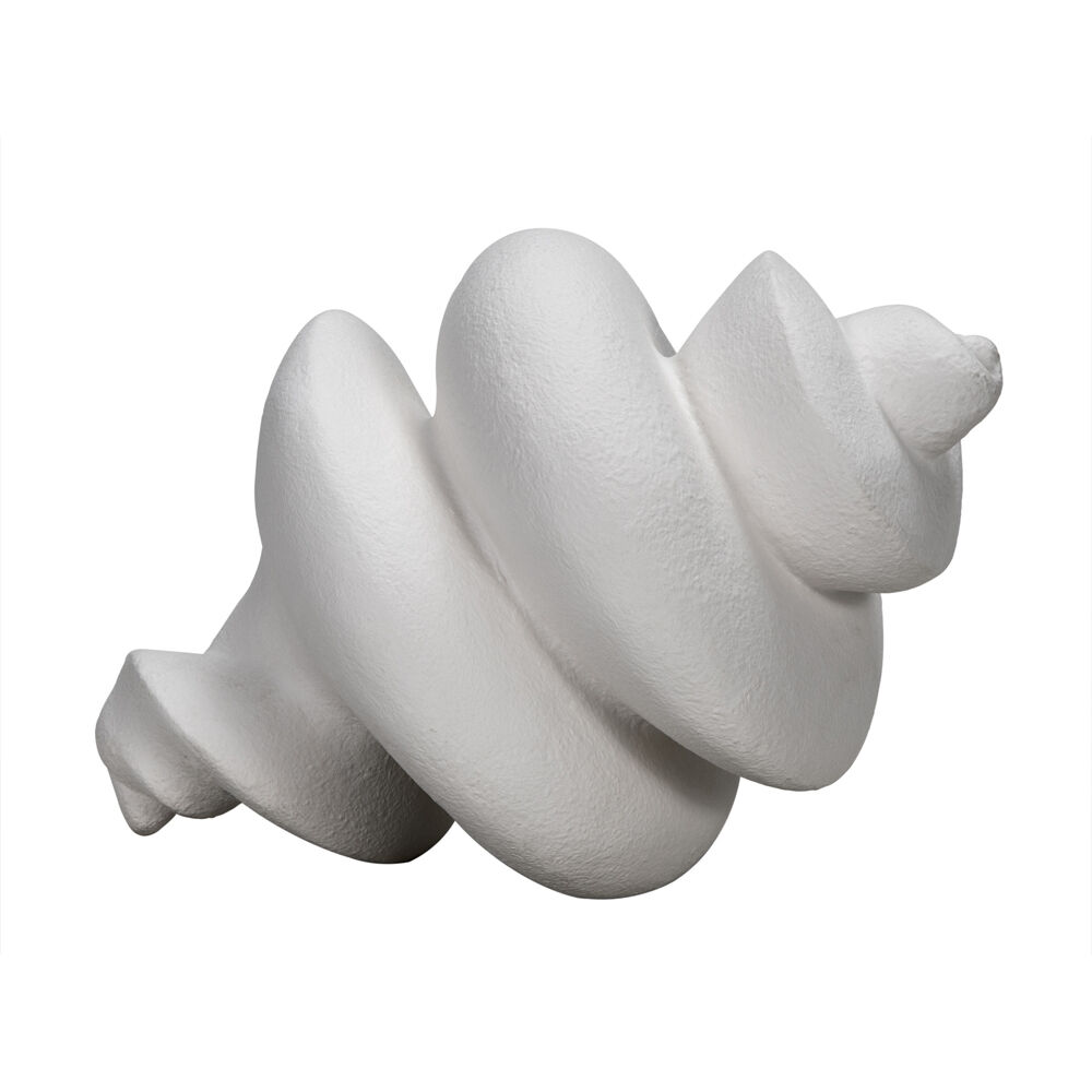Spiral White Fiber Cement Decor Accessory