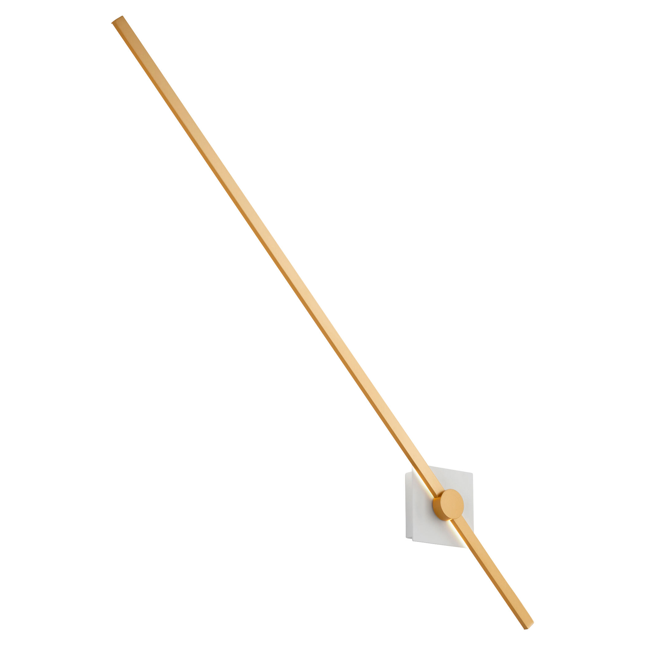 Zora 1 Light 48 inch White/Industrial Brass Sconce Wall Light