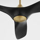Province 56 inch Aged Brass with Matte Black Blades Ceiling Fan