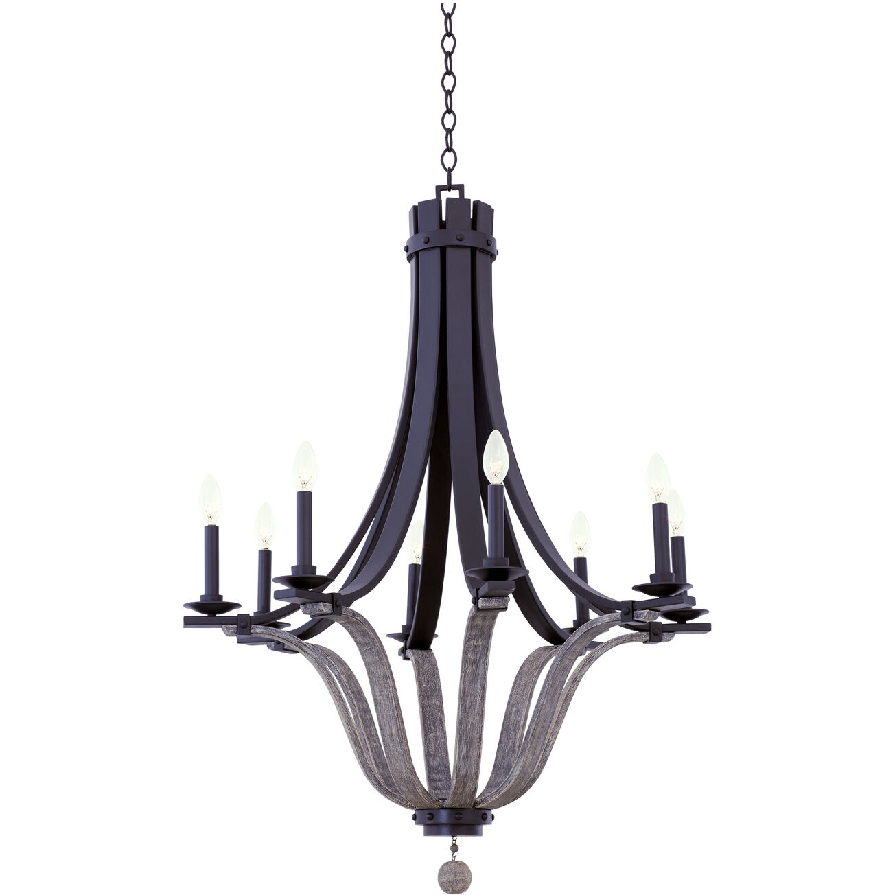 Lansing 8 Light 32 inch Satin Bronze Chandelier Ceiling Light
