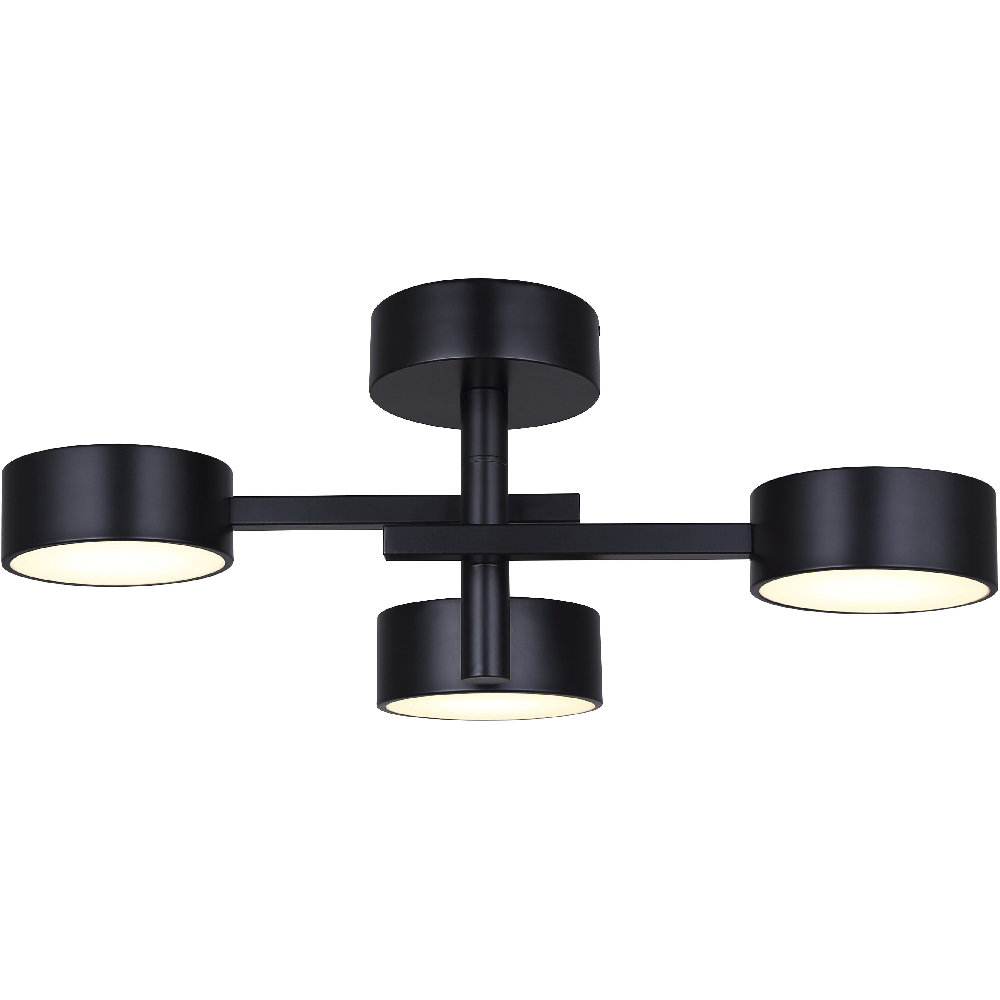 Montgomery LED 24.25 inch Black Semi-Flush Mount Ceiling Light