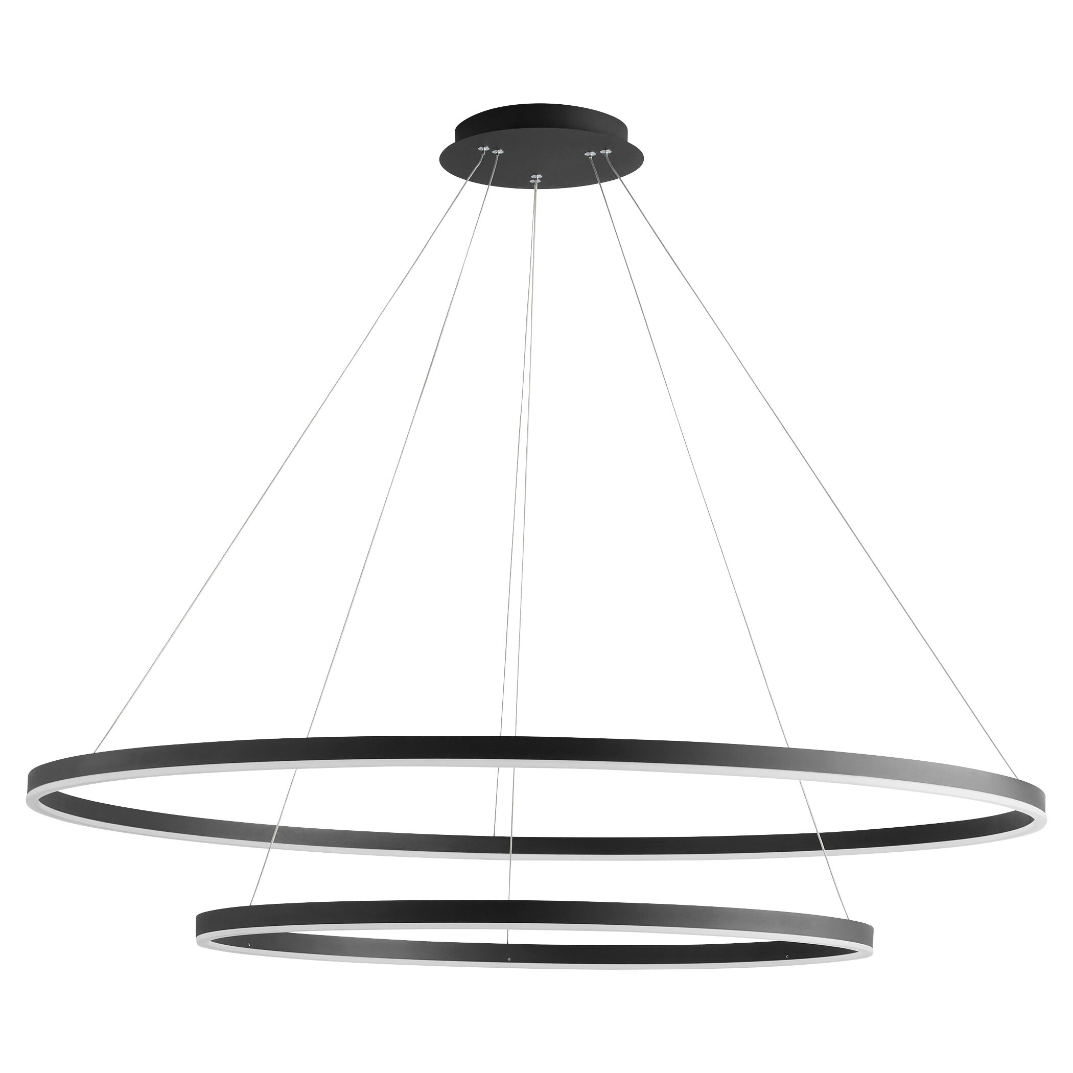 Circulo 2 Light 48 inch Black Pendant Ceiling Light