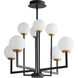 Bonzo LED 31.5 inch Black/Aged Brass Chandelier Ceiling Light