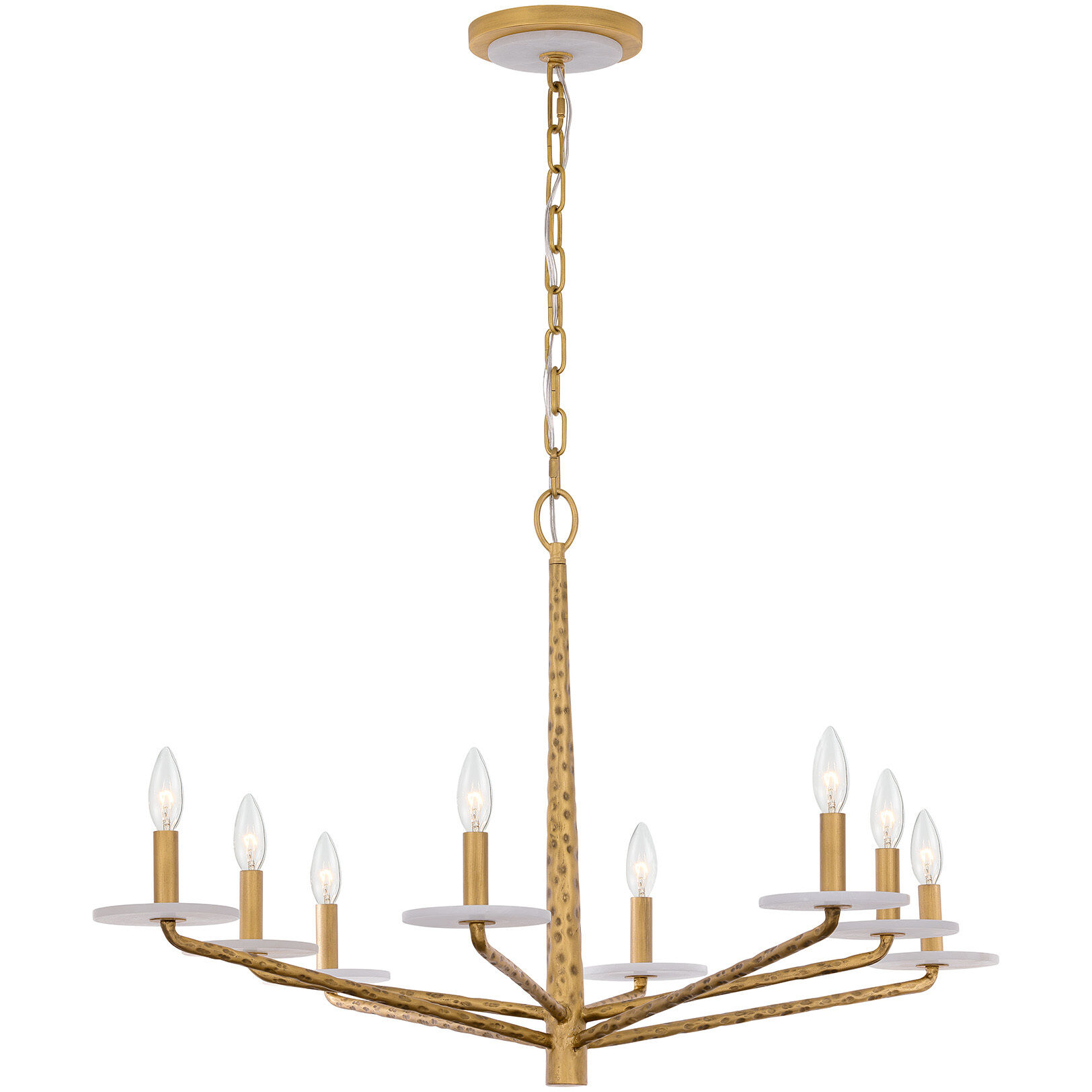 Judi 8 Light 38 inch Distressed Gold Chandelier Ceiling Light