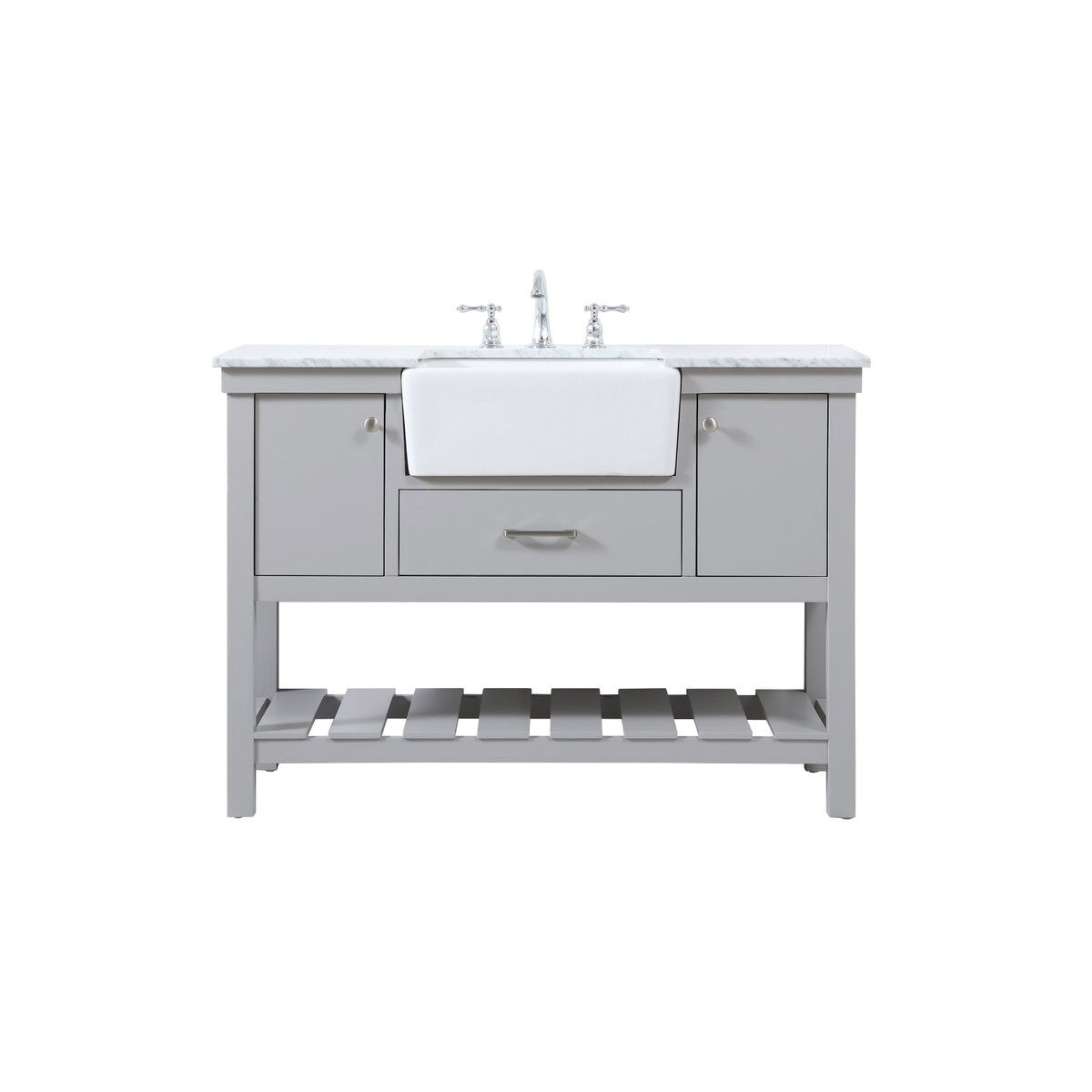 Clement 48 X 22 X 34.13 inch Grey Bathroom Vanity Cabinet