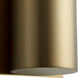Magnum 1 Light 5 inch Aged Brass Sconce Wall Light