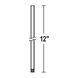 Downrod Satin Nickel Fan Downrod, 12in