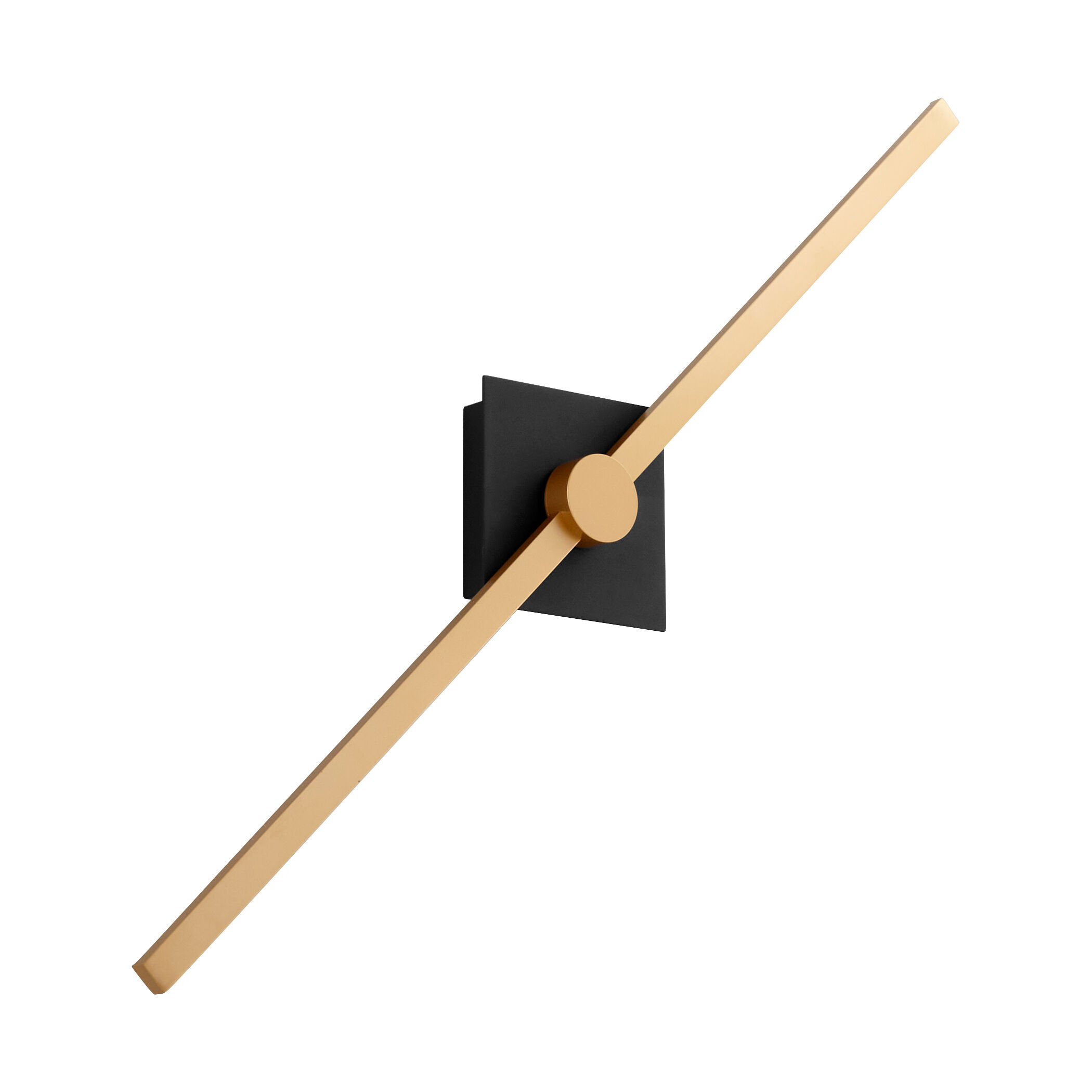 Zora 1 Light 32 inch Black/Industrial Brass Vanity Light Wall Light