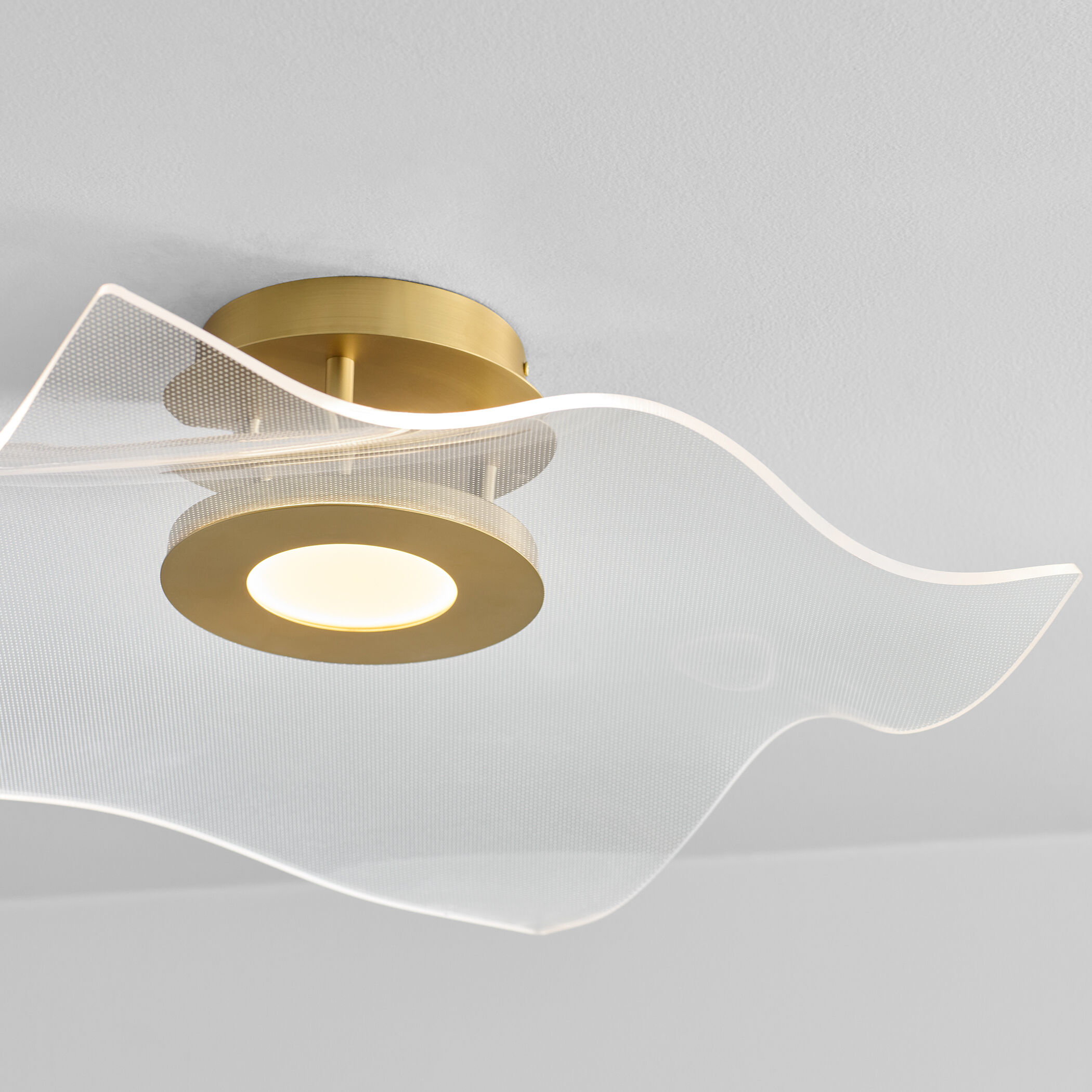 Medusa LED 20 inch Aged Brass Flush Mount Ceiling Light