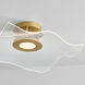 Medusa LED 20 inch Aged Brass Flush Mount Ceiling Light