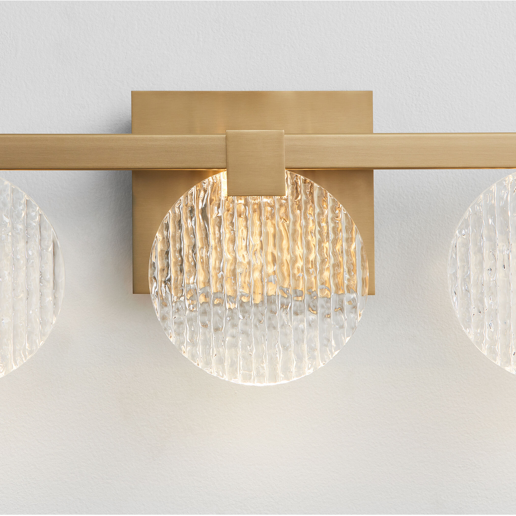 Axiom 3 Light 22 inch Aged Brass Vanity Light Wall Light