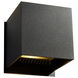 Kubo LED 5 inch Black Outdoor Wall Sconce