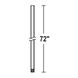 Downrod Black Fan Downrod, 72in