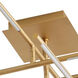 Palillos LED 37.25 inch Aged Brass Flush Mount Ceiling Light