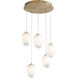 Vivo LED 15.25 inch Aged Brass Pendant Ceiling Light