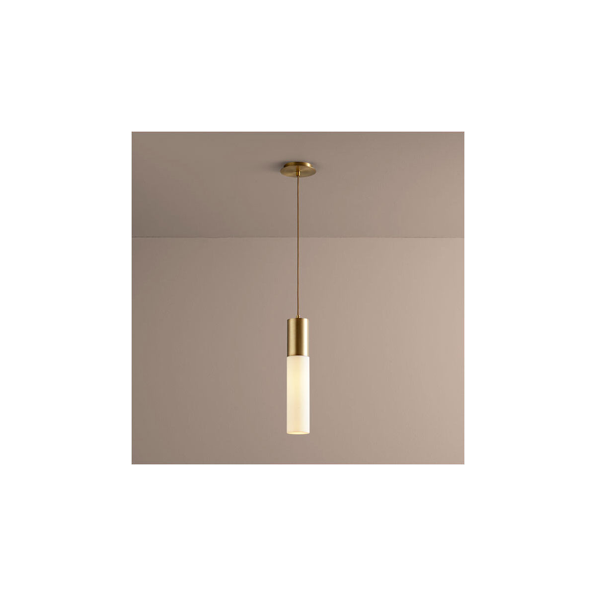 Magnum 1 Light 4 inch Aged Brass Pendant Ceiling Light