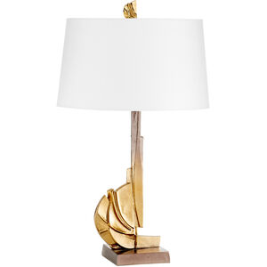 Crescendo 30 inch 40.00 watt Antique Brass Table Lamp Portable Light