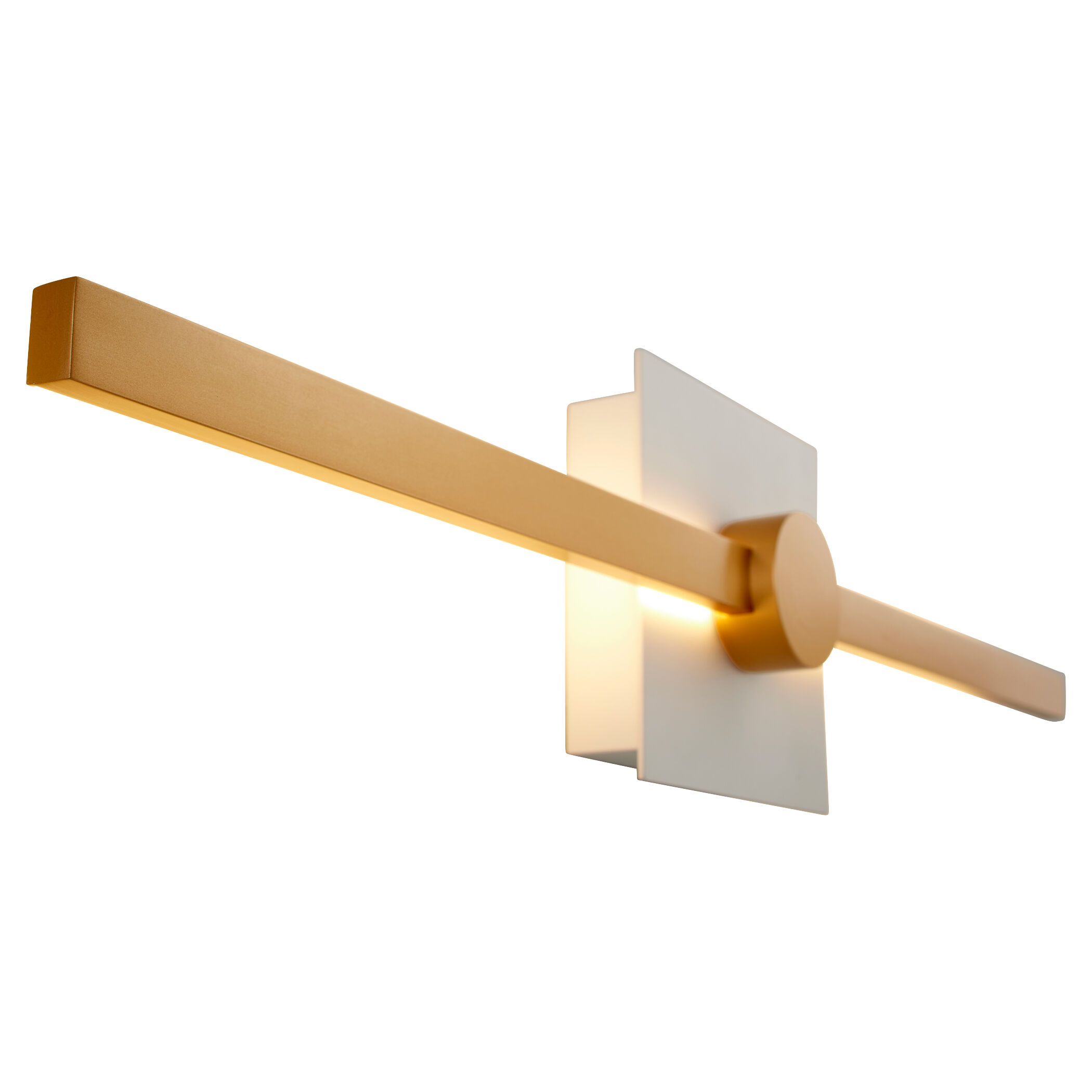 Zora 1 Light 21 inch White/Industrial Brass Vanity Light Wall Light