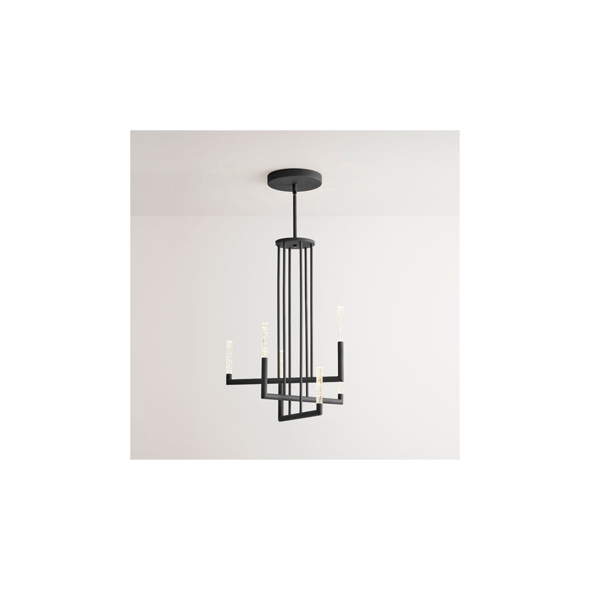 Luster LED Black Chandelier Ceiling Light