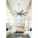 Fleet 72 inch Aged Brass with Matte Black Blades Indoor Outdoor Fan