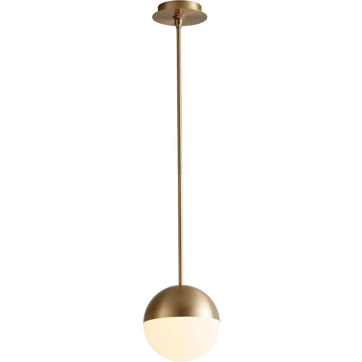Mondo LED 8 inch Aged Brass Pendant Ceiling Light