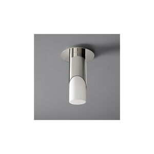 Ellipse LED 6 inch Satin Nickel Flush Mount Ceiling Light in Polished Chrome