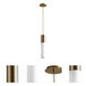 Magnum 1 Light 4 inch Aged Brass Pendant Ceiling Light