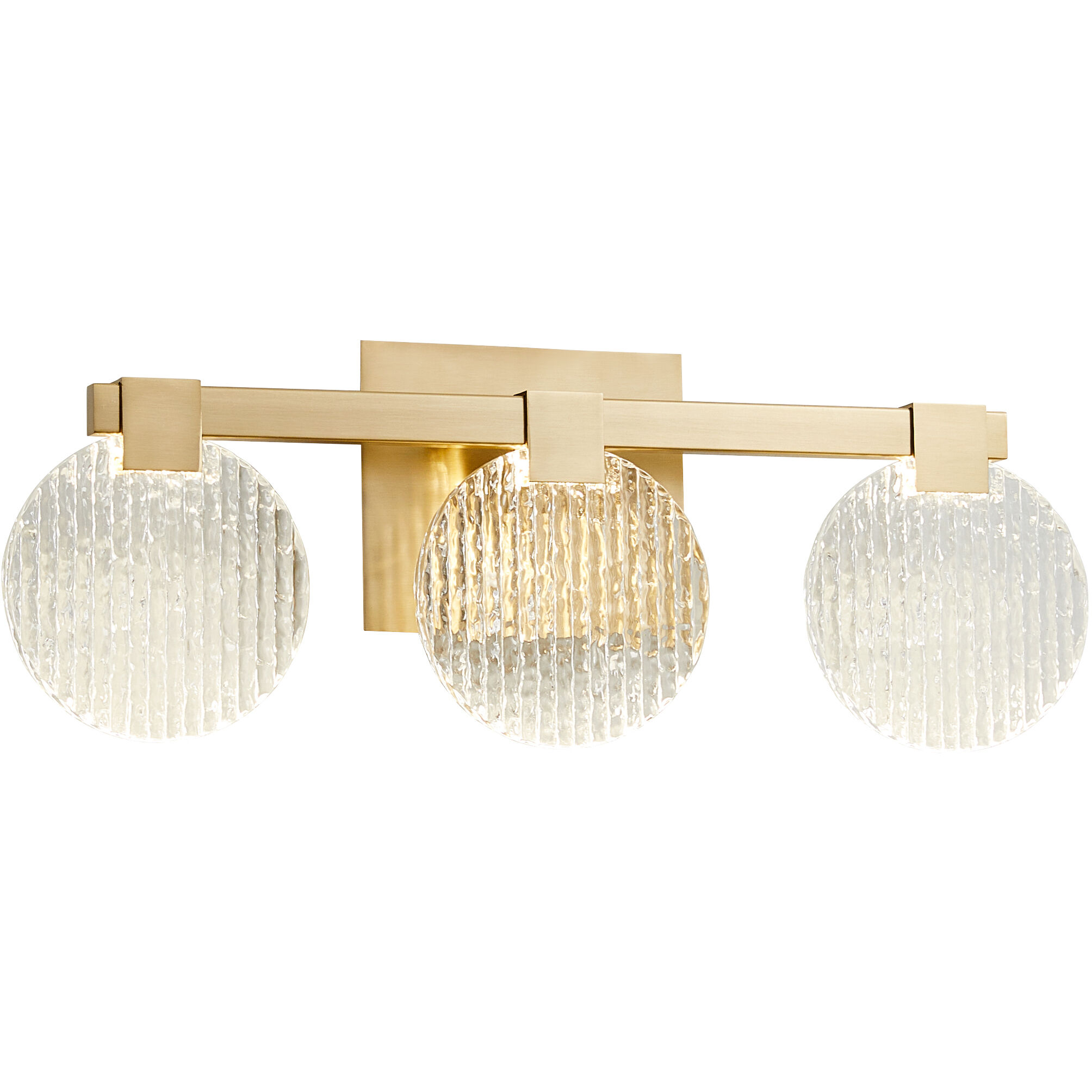 Axiom 3 Light 22 inch Aged Brass Vanity Light Wall Light