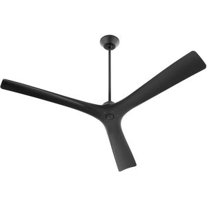 Mecca 64 inch Black with Matte Black Blades Ceiling Fan