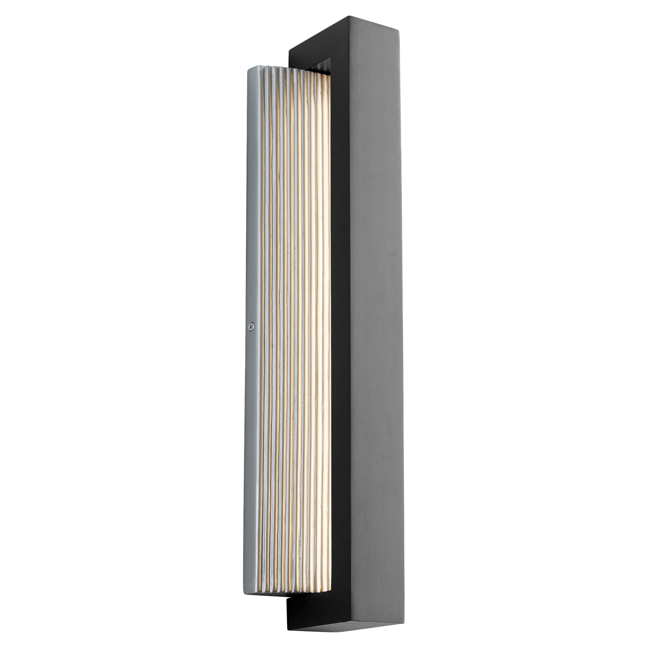 Verve 1 Light 22 inch Black/Brushed Aluminum Outdoor Wall Sconce
