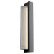 Verve 1 Light 22 inch Black/Brushed Aluminum Outdoor Wall Sconce