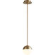 Mondo 1 Light 6 inch Aged Brass Pendant Ceiling Light
