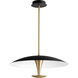 Spacely 1 Light 25.63 inch Black/Aged Brass Pendant Ceiling Light