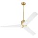 Strato 60 inch Aged Brass with Studio White Blades Ceiling Fan