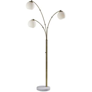 Remi 79 inch 40.00 watt Antique Brass Arc Floor Lamp Portable Light