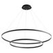 Circulo 2 Light 48 inch Black Pendant Ceiling Light