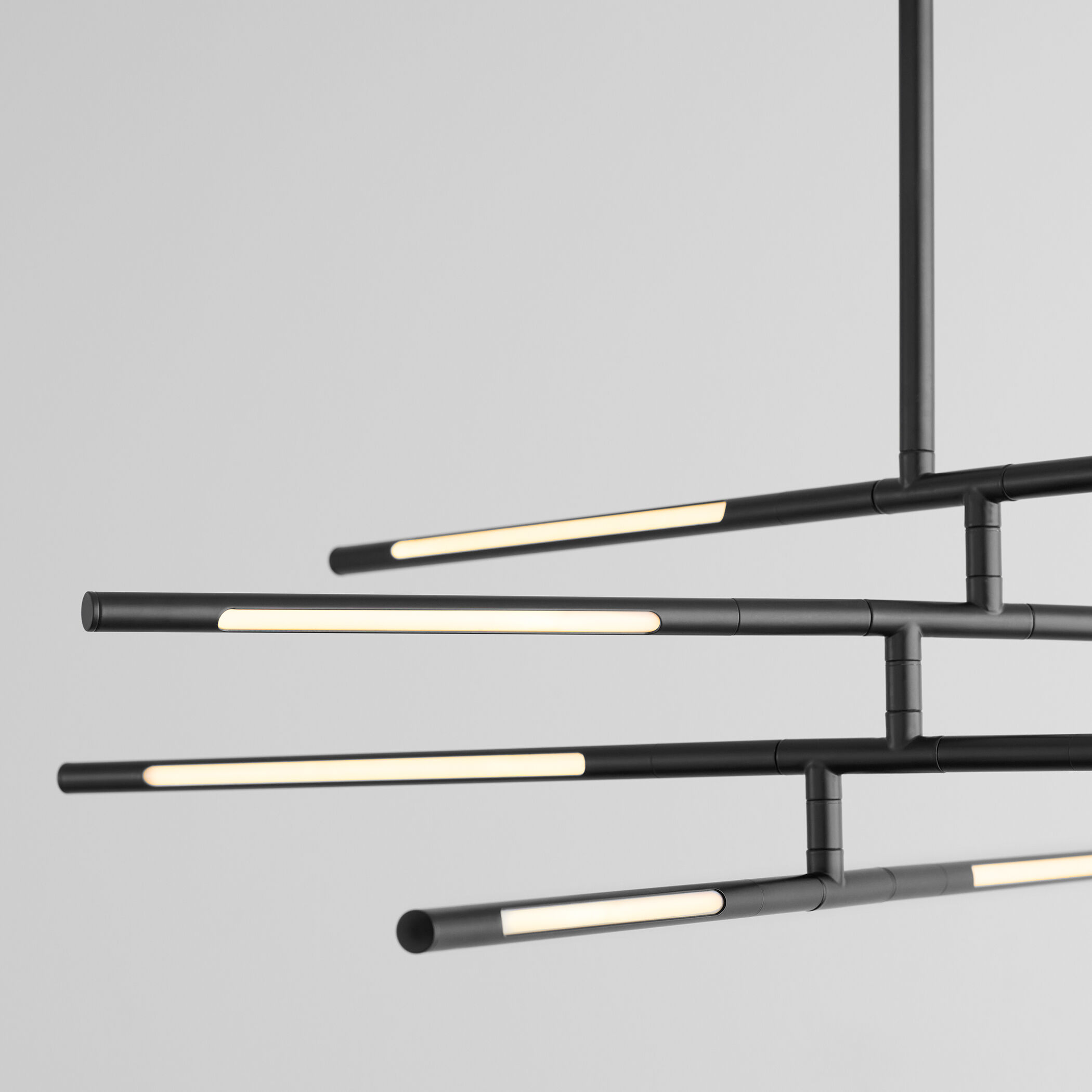 Palillos LED 33 inch Black Pendant Ceiling Light