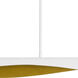 Pivot 1 Light 4 inch White/Aged Brass Chandelier Ceiling Light