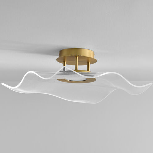 Medusa LED 20 inch Aged Brass Flush Mount Ceiling Light