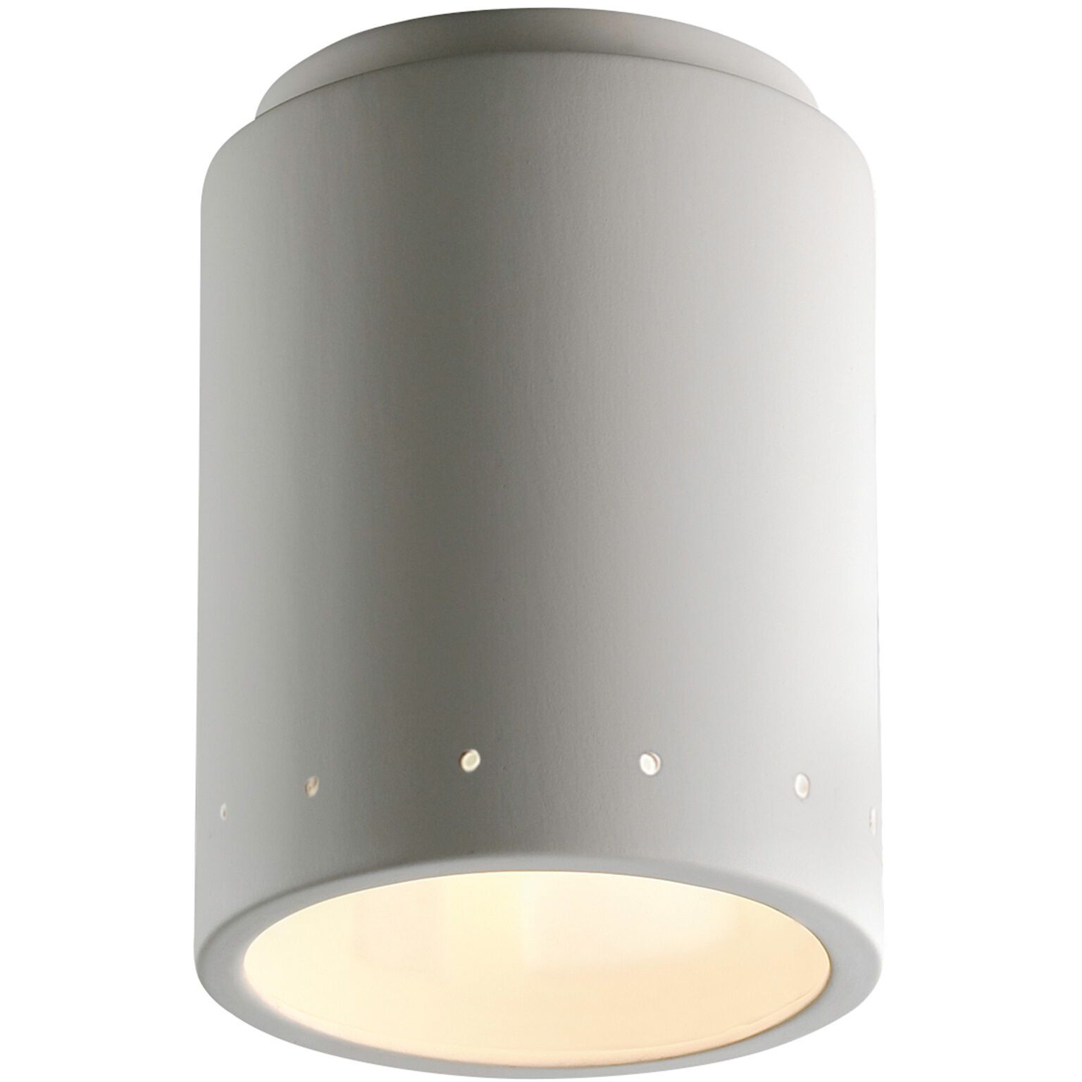 Radiance Cylinder LED 6.5 inch Hammered Iron Flush-Mount Ceiling Light