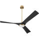 Ridley 58 inch Aged Brass with Matte Black Blades Ceiling Fan