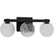 Axiom 3 Light 22 inch Black Vanity Light Wall Light