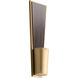 Favero 2 Light 5 inch Aged Brass/Walnut Sconce Wall Light