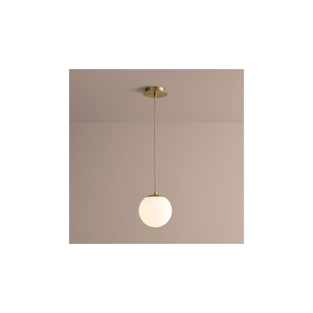 Luna LED 8 inch Aged Brass Pendant Ceiling Light in 3000K