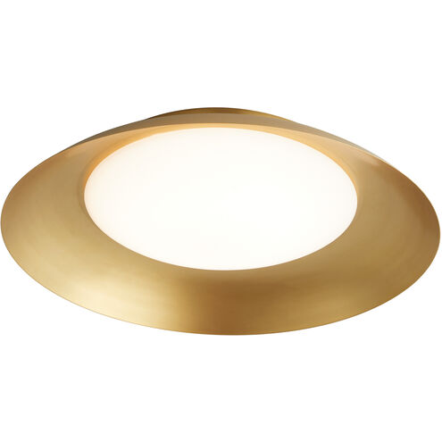 Bongo LED 19.75 inch Aged Brass Flush Mount Ceiling Light