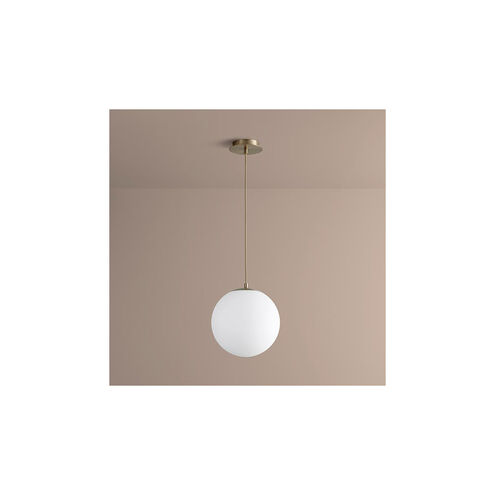Luna LED 12 inch Aged Brass Pendant Ceiling Light in 3000K