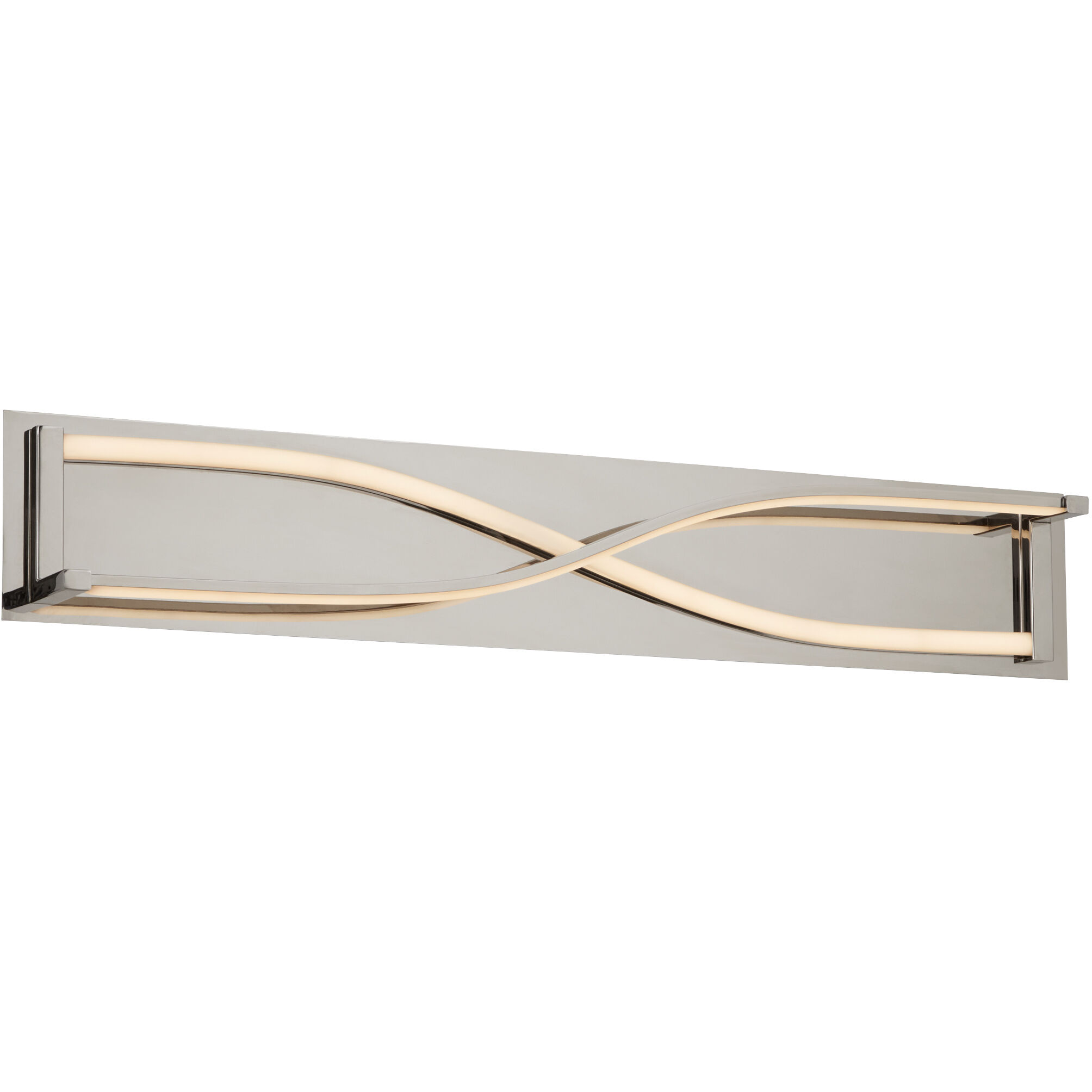 Hyperion 2 Light 34 inch Polished Nickel Vanity Light Wall Light